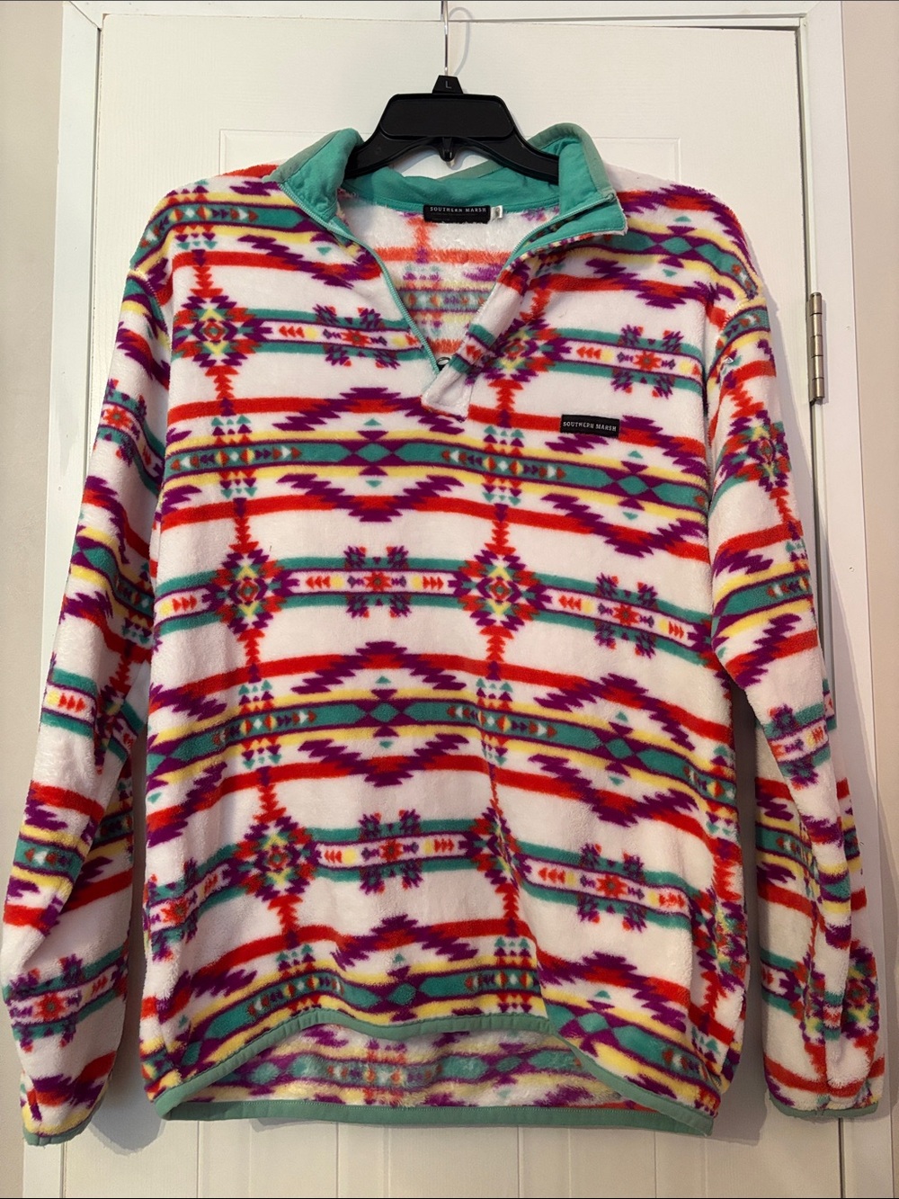 Southern Marsh Multicolor Aztec Fleece Pullover